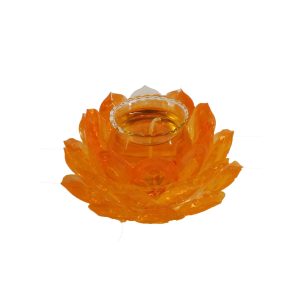 水晶蓮花燭台(黃)