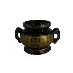 黑色鎏金雙壽祖爐