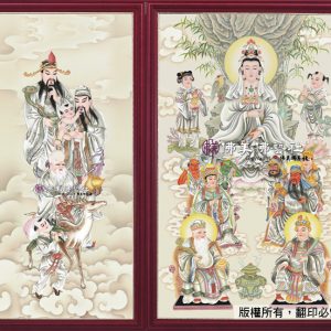 W112 淡彩仿古十一尊