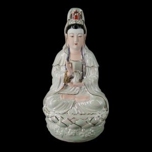 珍珠彩17"觀音像(瓷器)