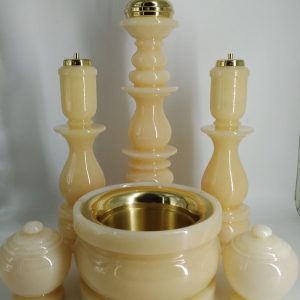 玉石佛燈組