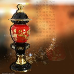 小紅萬玉佛燈仿古