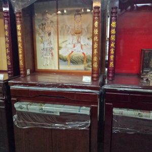 普低3尺6-輪桌-無佛像(柚木色)