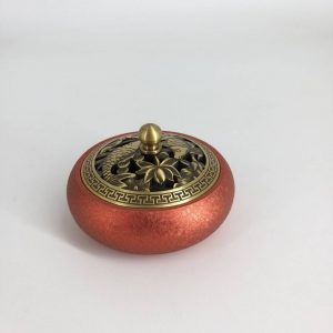 冰裂平底宣德爐(雙魚)
