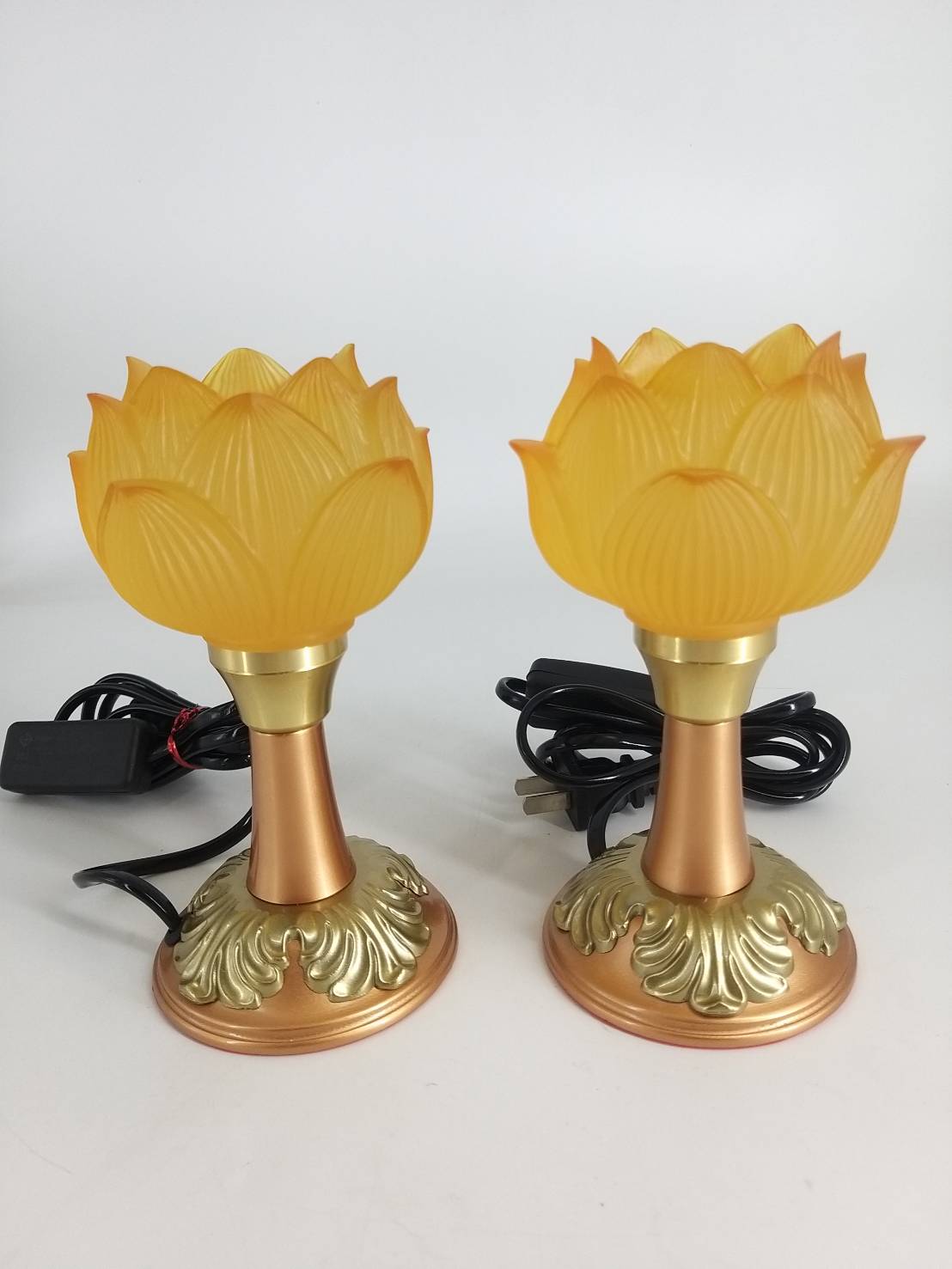 古典LED彩光蓮花燈(琥珀)