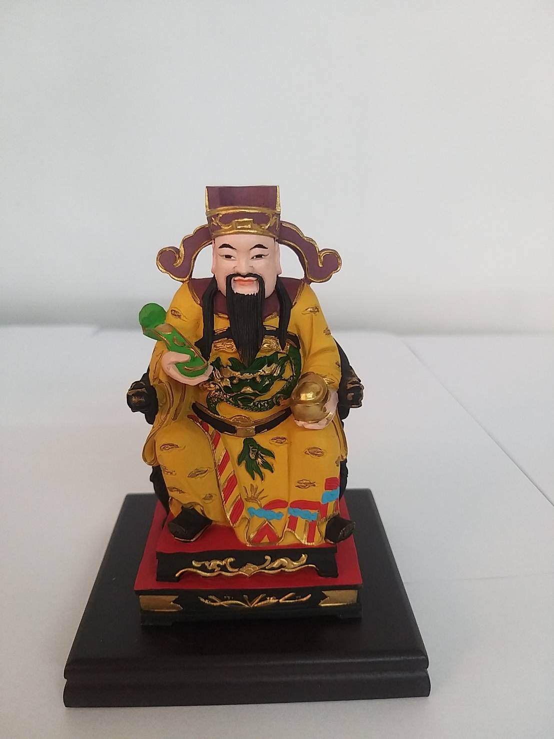 小佛像文財神-彩繪
