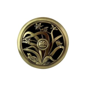 蘭花圓型盤香爐